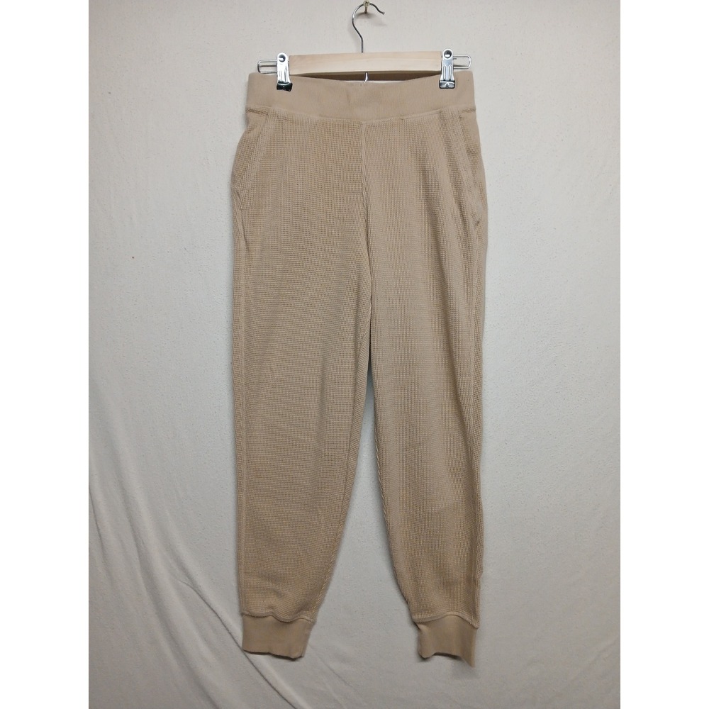 Pact medium waffle knit joggers oatmeal granola organic cotton lounge
